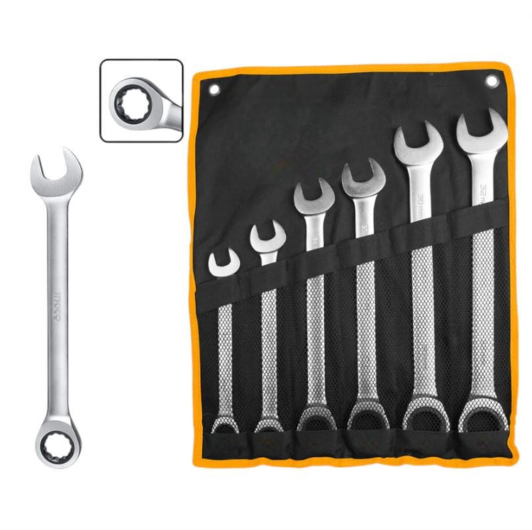 6pc Ratchet Spanner Set 19-32mm HKSPAR1061
