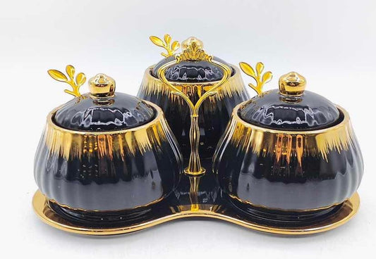 Spice Condiment 3pc Set Black JAC7925-LS
