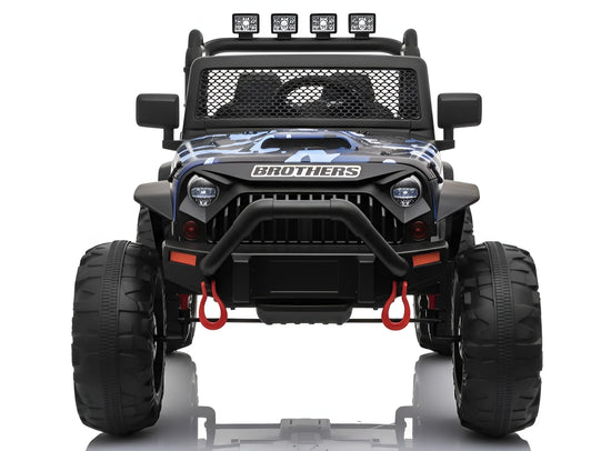 Kids 24V 4WD electric ride on Jeep C-666 in rugged blue with remote control