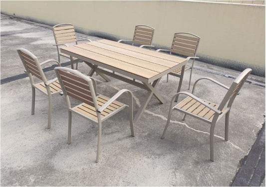 Outdoor Table & 6pc Chairs Set JHA-5553B