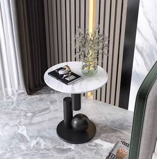 Side Table White & Black JJ110
