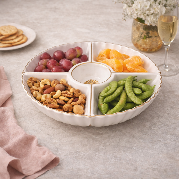 Ceramic Dry Fruit Tray 26cm LH-J45F
