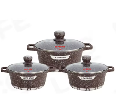 Cookware Set Granite Non-Stick 6pc LS20063