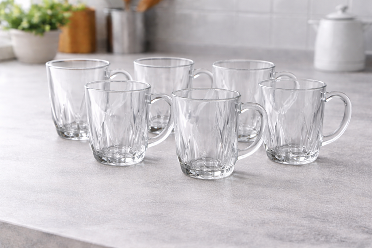 Glass Cup 6pc 240mL LXZB04