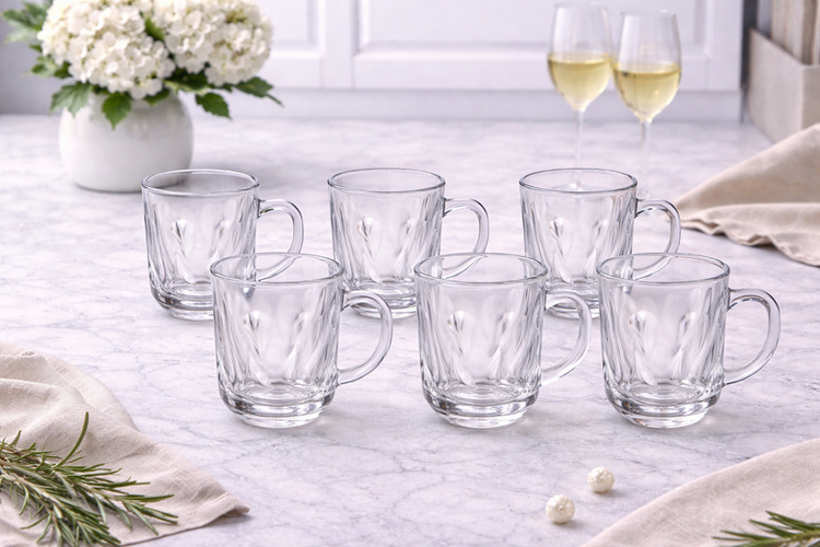 Glass Cup 6pc 240mL LXZB24-1