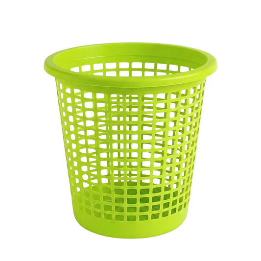 Large green 60L plastic laundry basket with ventilated grid sides, product code 052 DD1198.