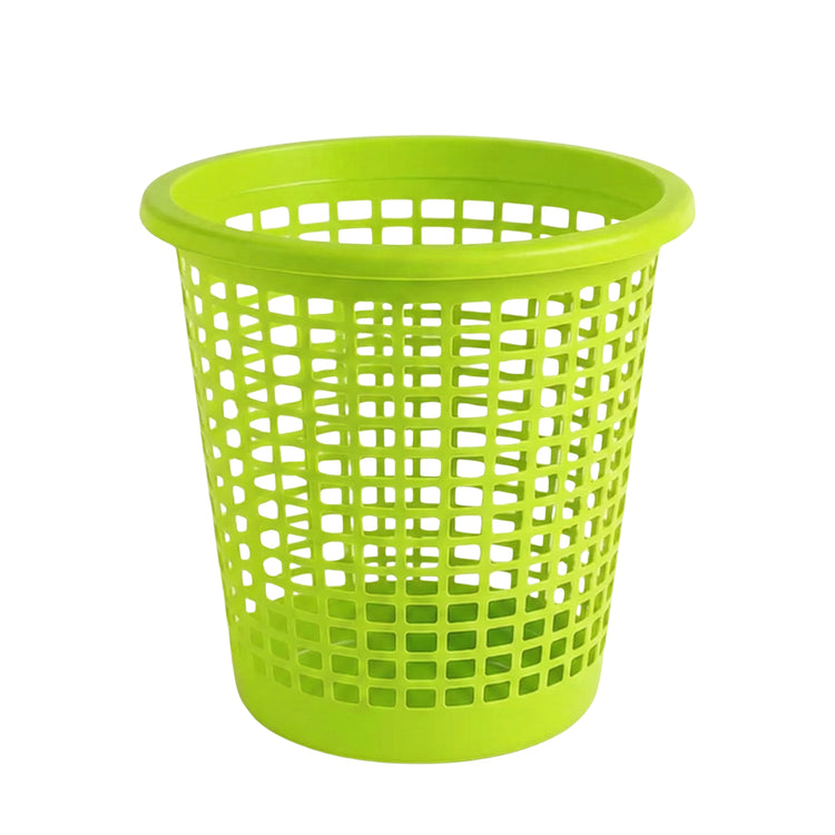 Large green 60L plastic laundry basket with ventilated grid sides, product code 052 DD1198.