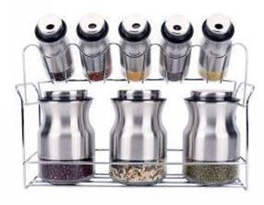 Spice Condiment 8pc Silver O1016