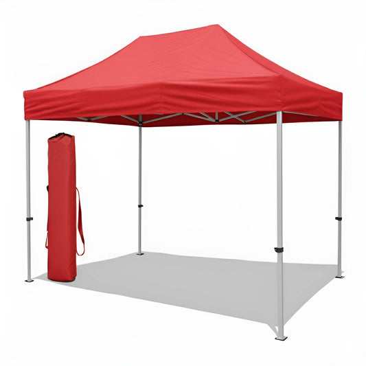 Red Gazebo Aluminium 3m x 4.5m Heavy Duty | 3 Side Walls | Market Stall Canopy