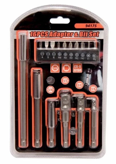 Adapter & Bit 16pc SDY-94175