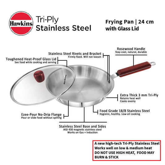 Futura SS Fry Pan 24cm SS24G