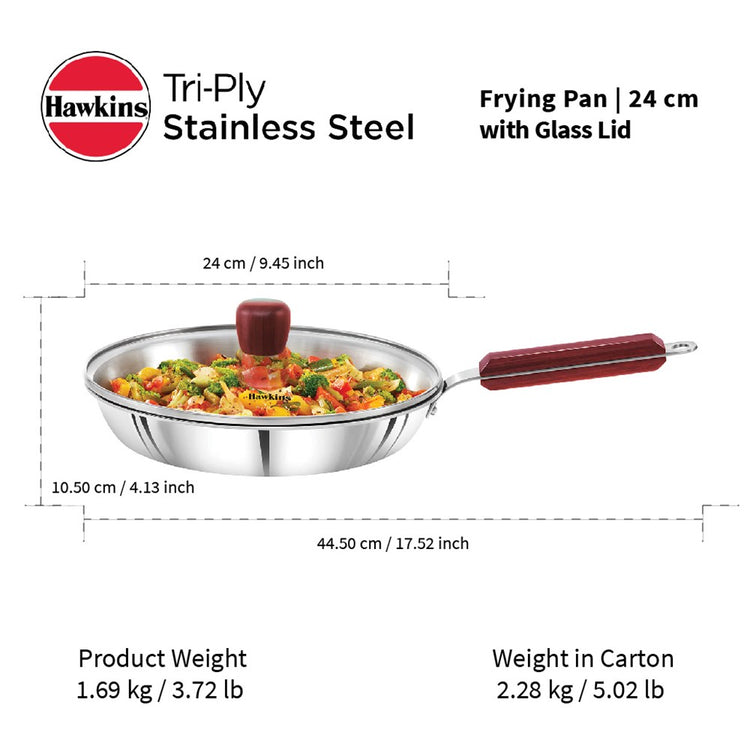 Futura SS Fry Pan 24cm SS24G