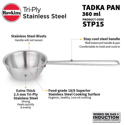 Futura SS Tadka Pan 360mL STP15