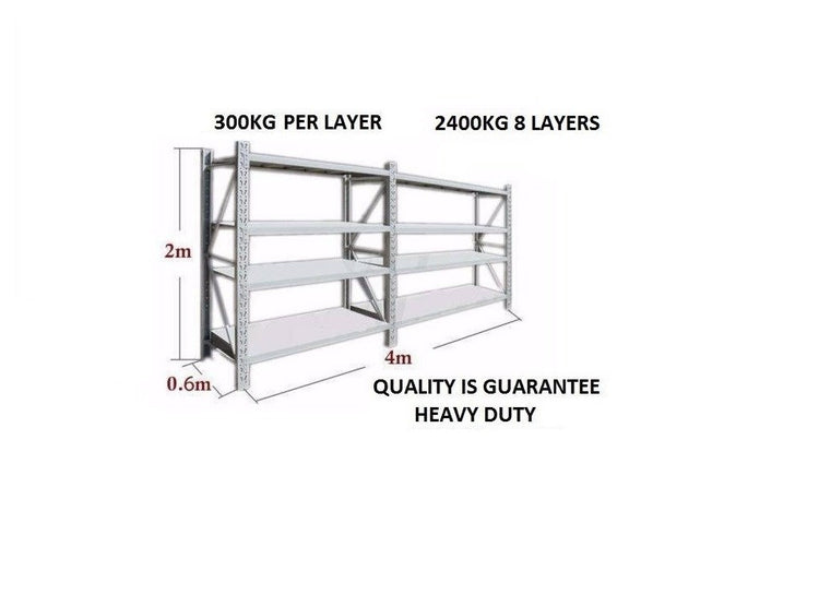 Shelve Racking 4m x 2m x 0.6m