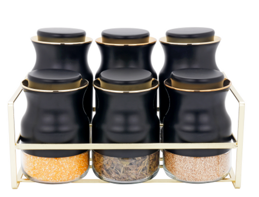 Spice Rack Condiment 6pc O1033HJ