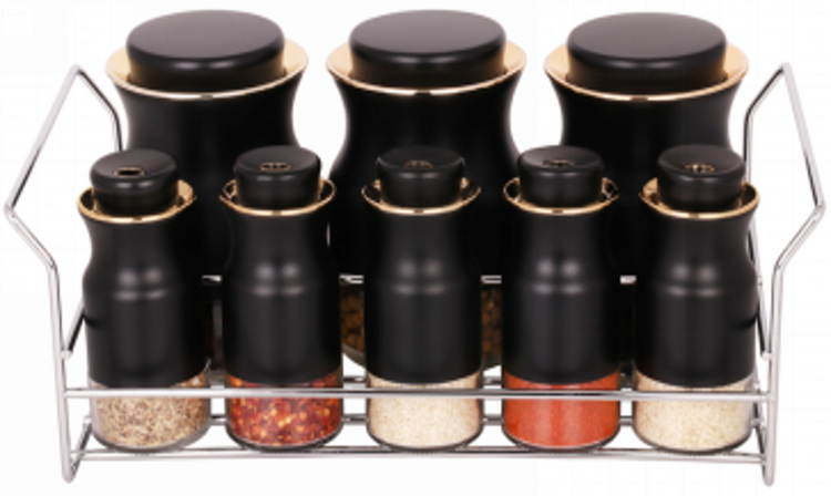Spice Rack Condiment 8pc O1014HJ