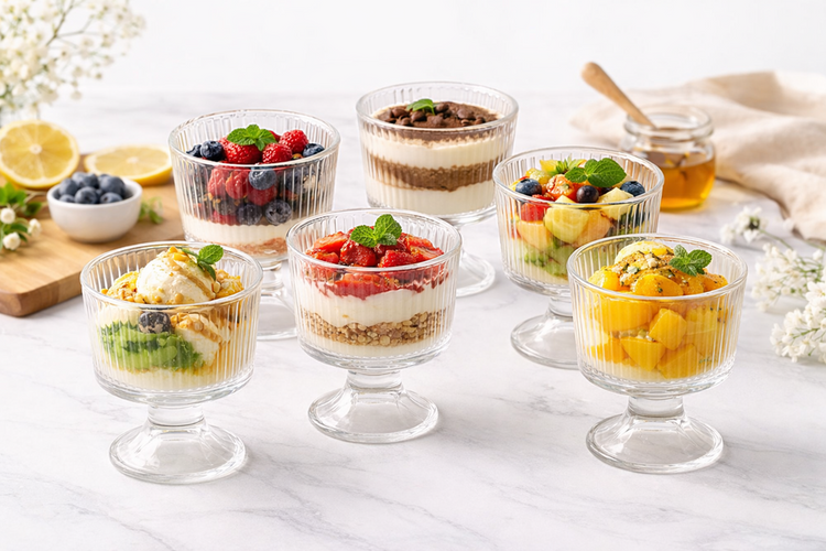 Glass Dessert Bowls 6pc TB033B