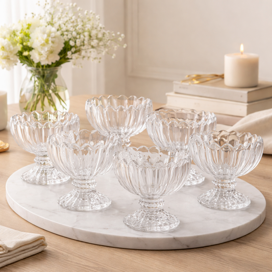 Glass Dessert Bowls 6pc TB2620