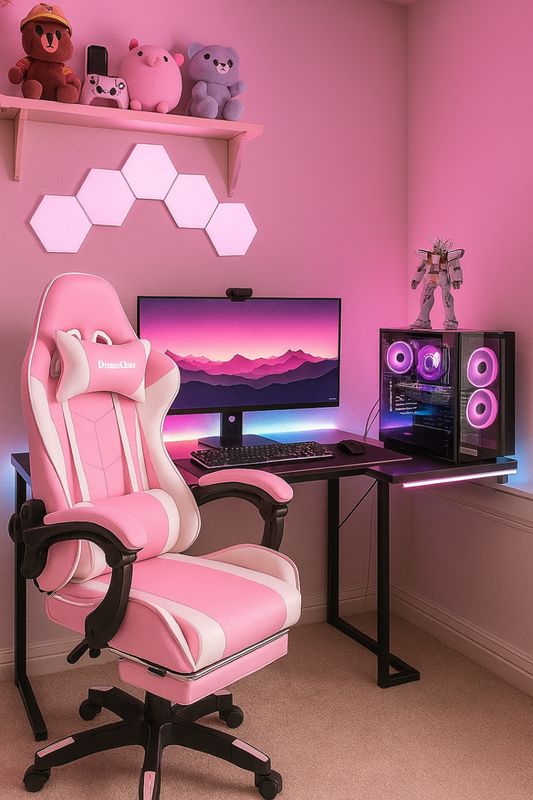 Gaming Chair Pink & White UT-B199