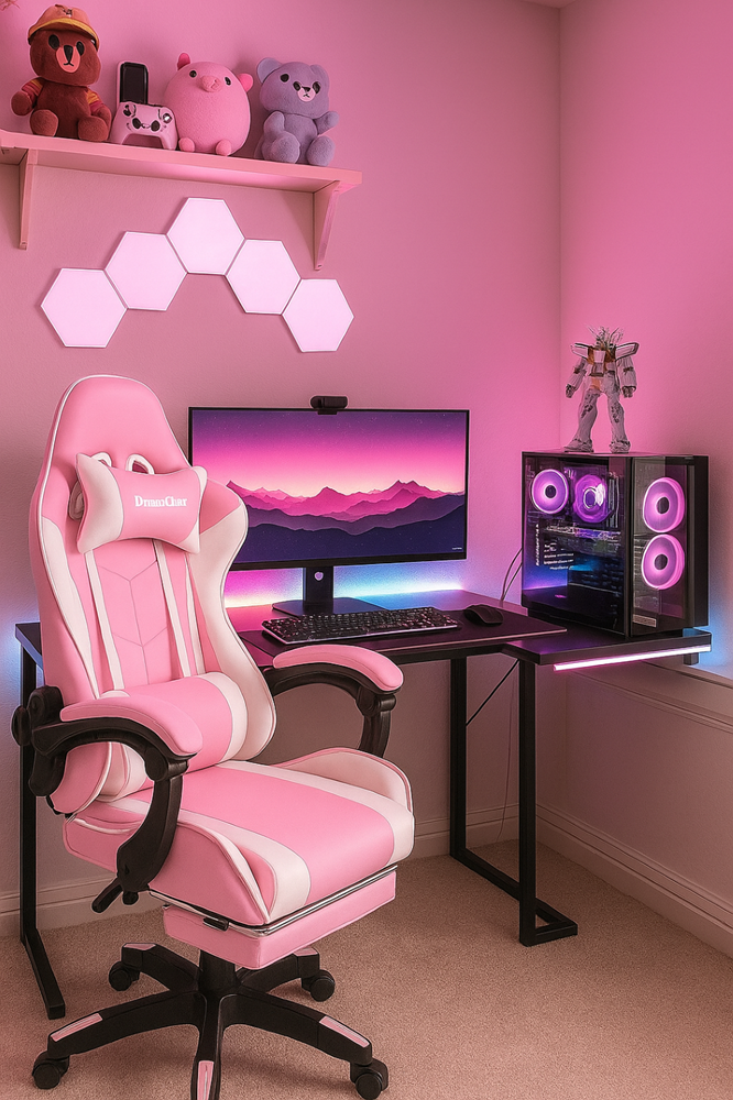 Gaming Chair Pink & White UT-B199