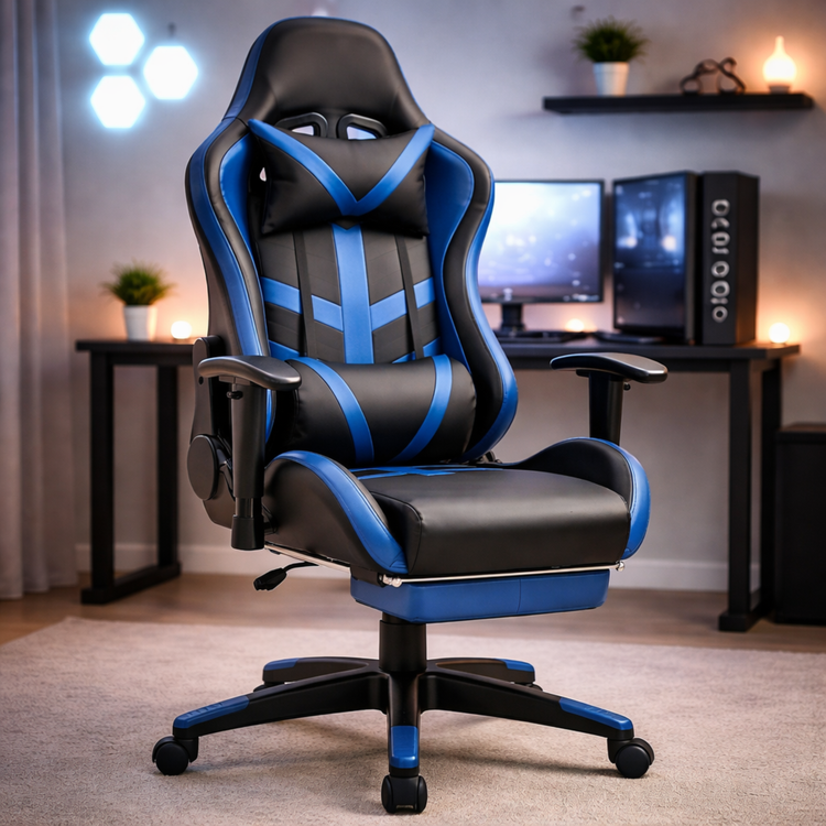 Ergonomic Gaming Chair with Footrest & 180° Recline | UT-C071
