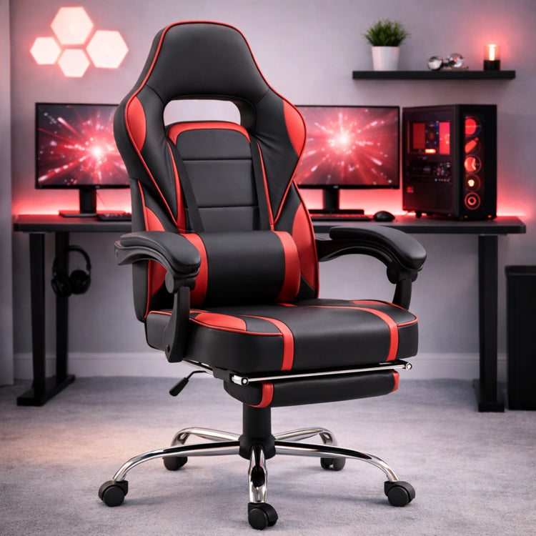 The Ultimate Black & Red Ergonomic Gaming &amp; Office Chair (Model: UT-C590F)