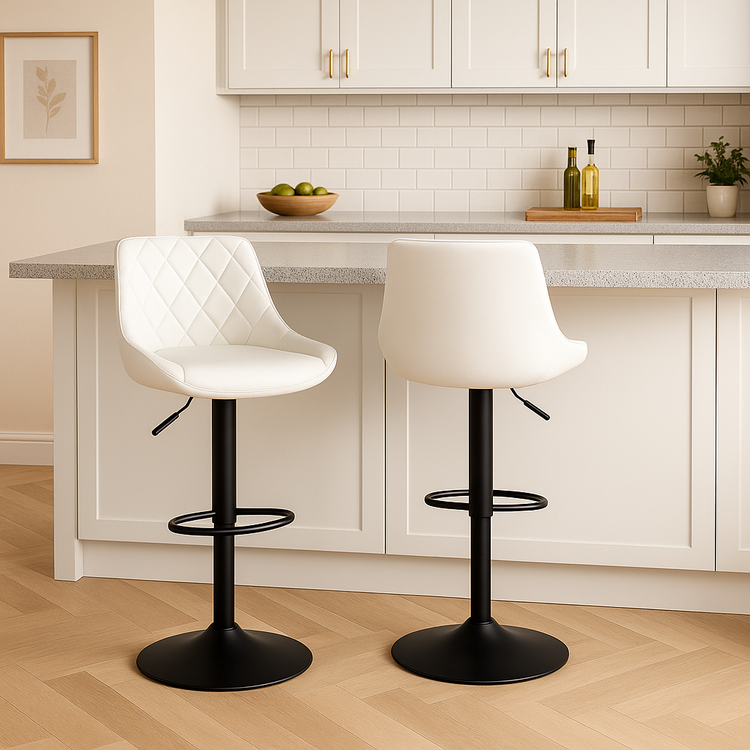 Adjustable Swivel Bar Stool | PU Leather & Ergonomic Backrest | UT-C847