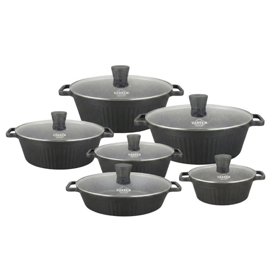 UAKEEN Germany 10 piece granite non stick cookware set PFOA free VK-201