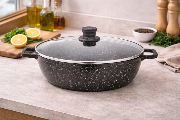 Shallow Cookware Pot 36cm VK-5036