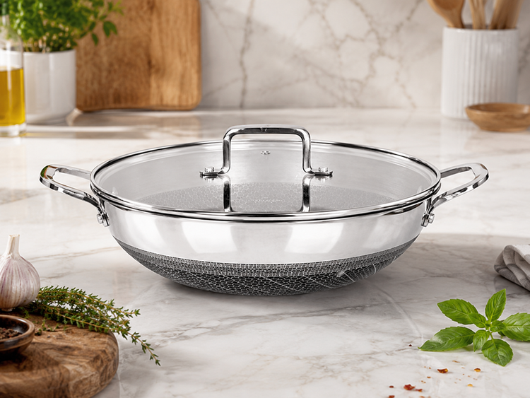 S/S Cookware Wok 30cm VK-W2530
