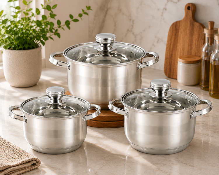 Stainless Steel Pot 3pc VL-675
