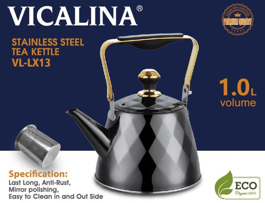 Black S/S Kettle 1L VL-LX13