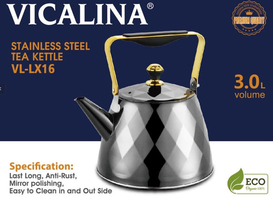 Black S/S Kettle 3L VL-LX16