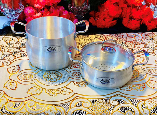 Aluminium Competent Steamer 2pc 20cm Pot WN076