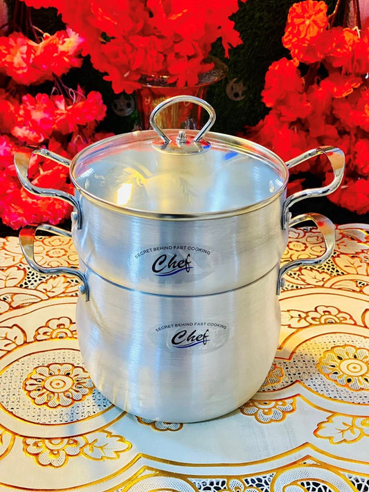Aluminium Competent Steamer 2pc 18cm Pot WN076