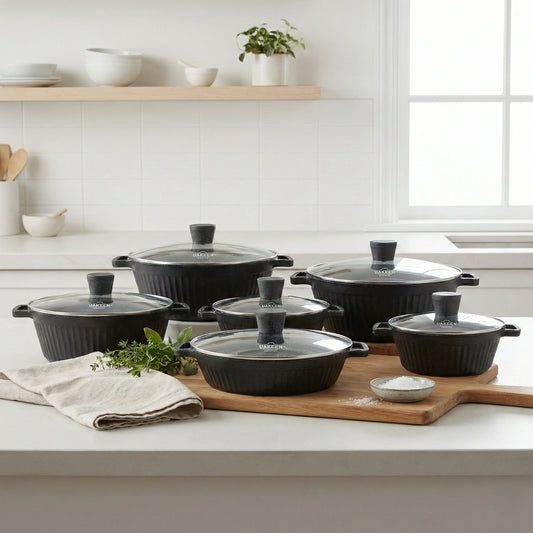 UAKEEN Germany 10 piece granite non stick cookware set PFOA free VK-201