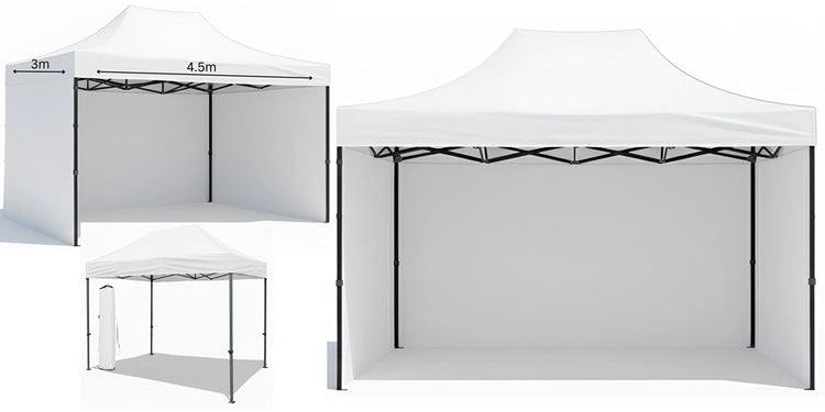 Gazebo Steel 3m x 4.5m with Side Walls