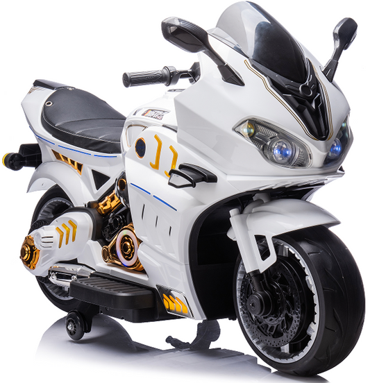 Kids Ride On Motorbike White Y-MB6142-W