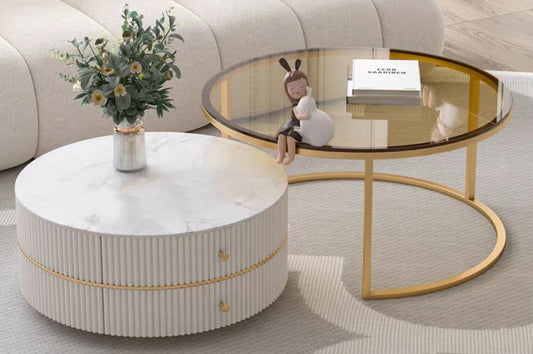 Coffee Table White & Gold JJ104