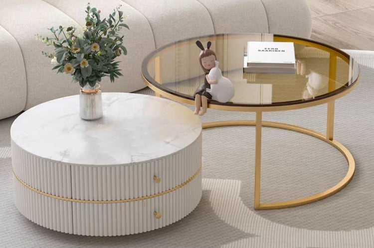 Coffee Table White & Gold JJ104