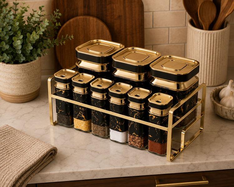 Spice Rack Condiment 10pc X1014DHJ