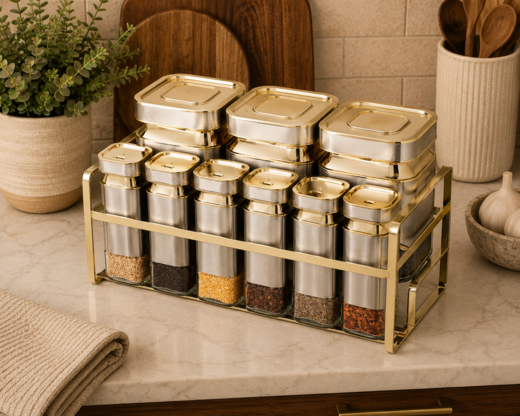 Spice Rack Condiment 10pc X1014J