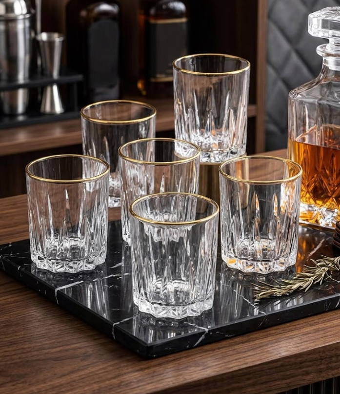 Glass Cups 6pc YJ-3902-10