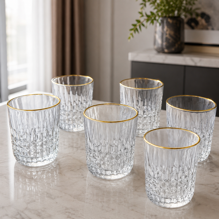 Glass Cups 6pc YJ-3902-4