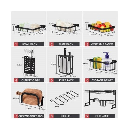 Over the Sink Double Dish Rack YM1300