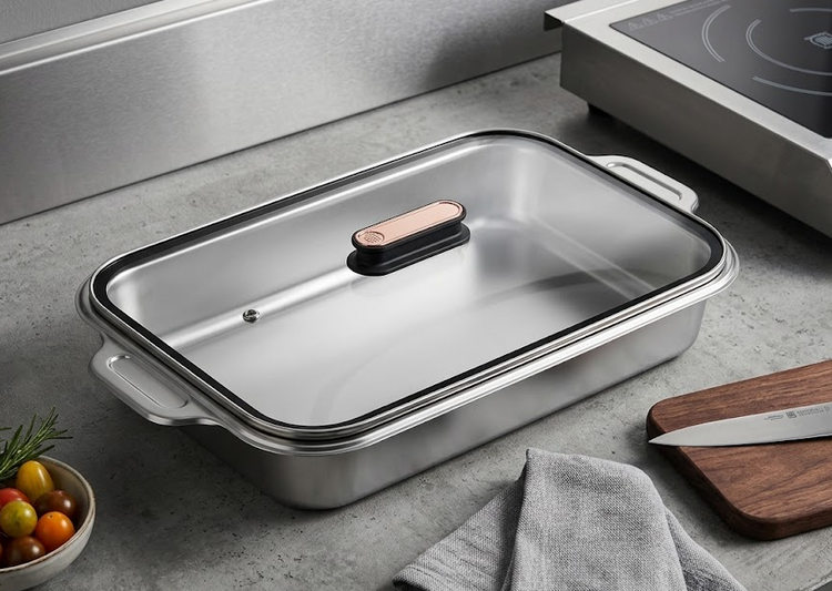 S/S Roasting Pan with Lid YS19022-308