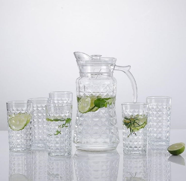Glass Jug & Cup Set YZH33/L7