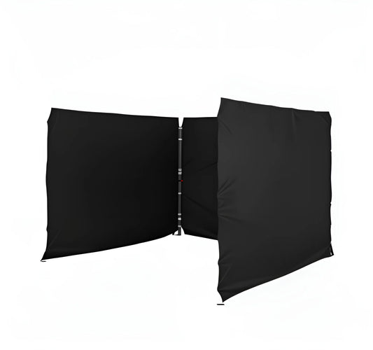 Black Gazebo 2m x 2m Side Walls only. Outdoor Panels for Privacy on a white background