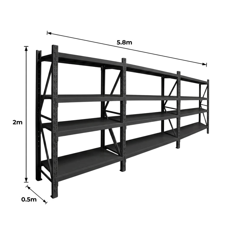 Shelve Racking 6m x 2m x 0.5m