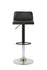 Black PU Leather Backless Adjustable Bar Stool UT-C618 with Polished Chrome Base.